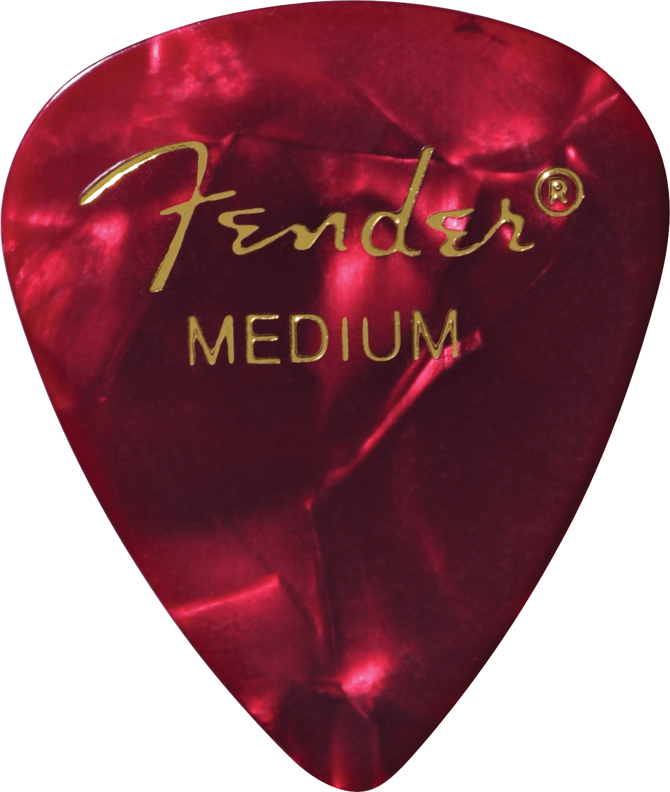 Fender Picks // Premium Celluloid 351 Shape Picks, Medium, Red Moto, 12-Pack