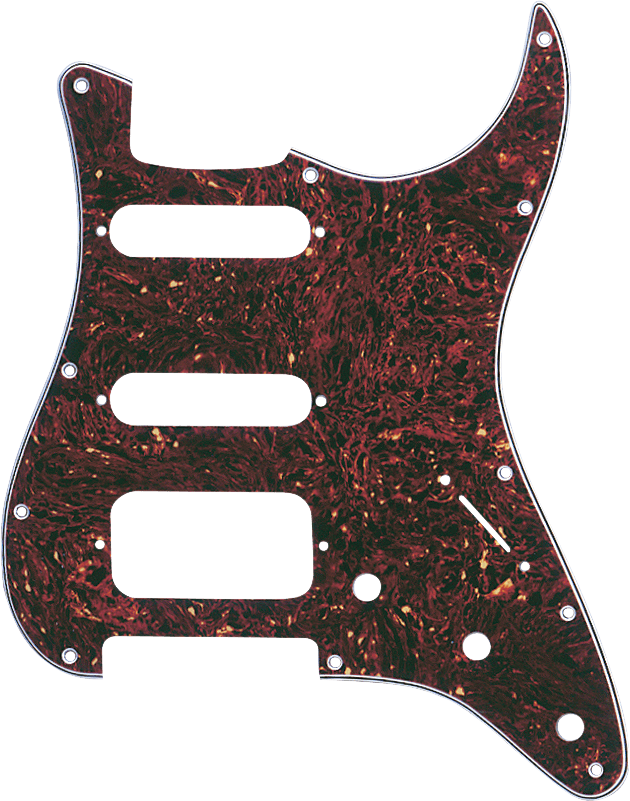 Fender Pickguards/Backplates // Pickguard, Stratocaster® H/S/S, 11-Hole Mount, Tortoise Shell, 4-Ply – Image 1