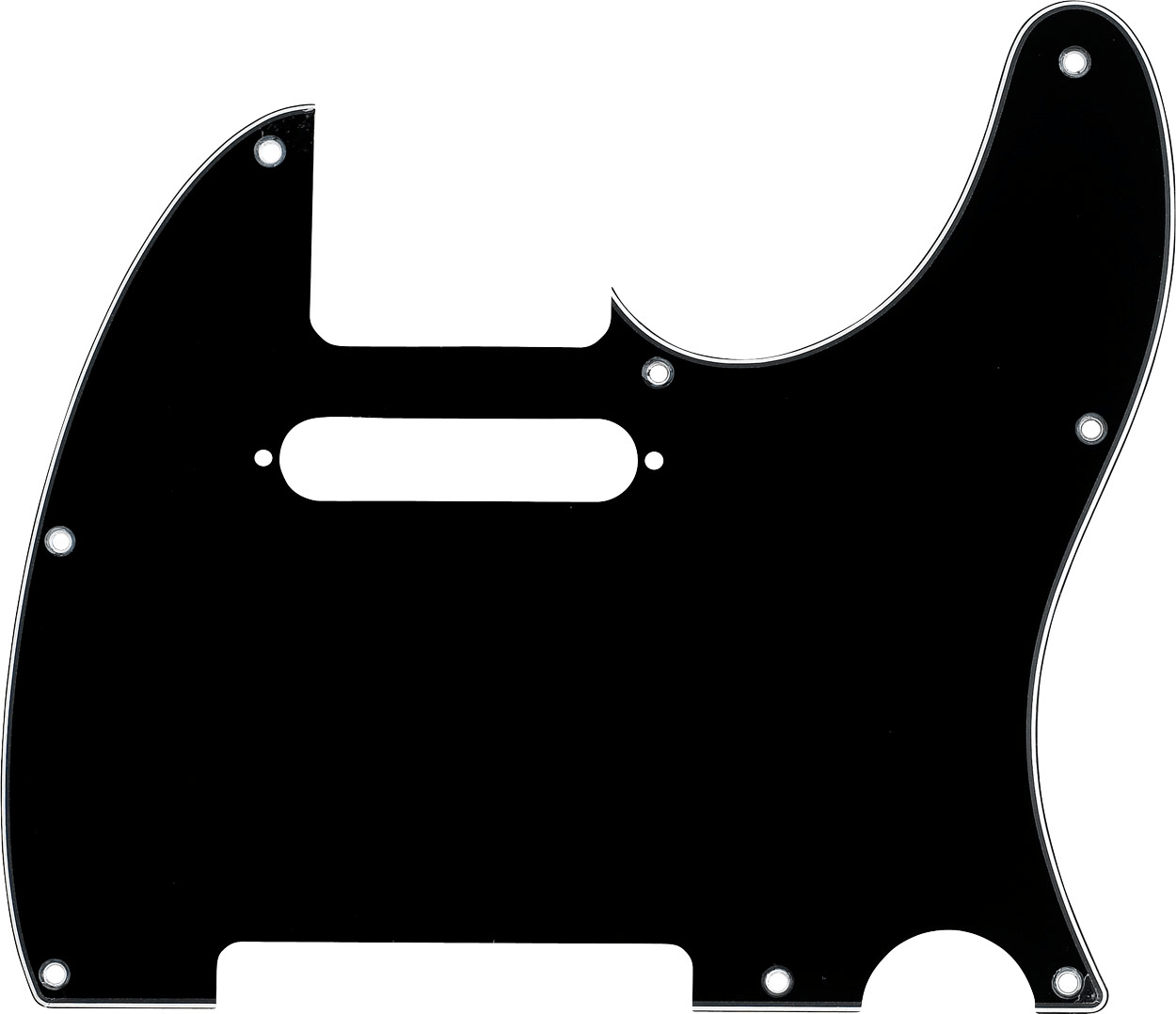 Fender Pickguards/Backplates // Pickguard, Telecaster®, 8-Hole Mount, Black, 3-Ply