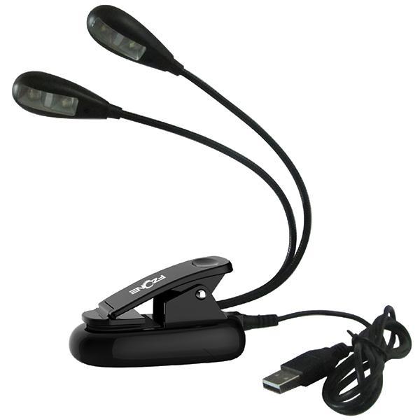 Fzone - Music LED, 4 LDSs Clip Music LED with 2 arms, Black