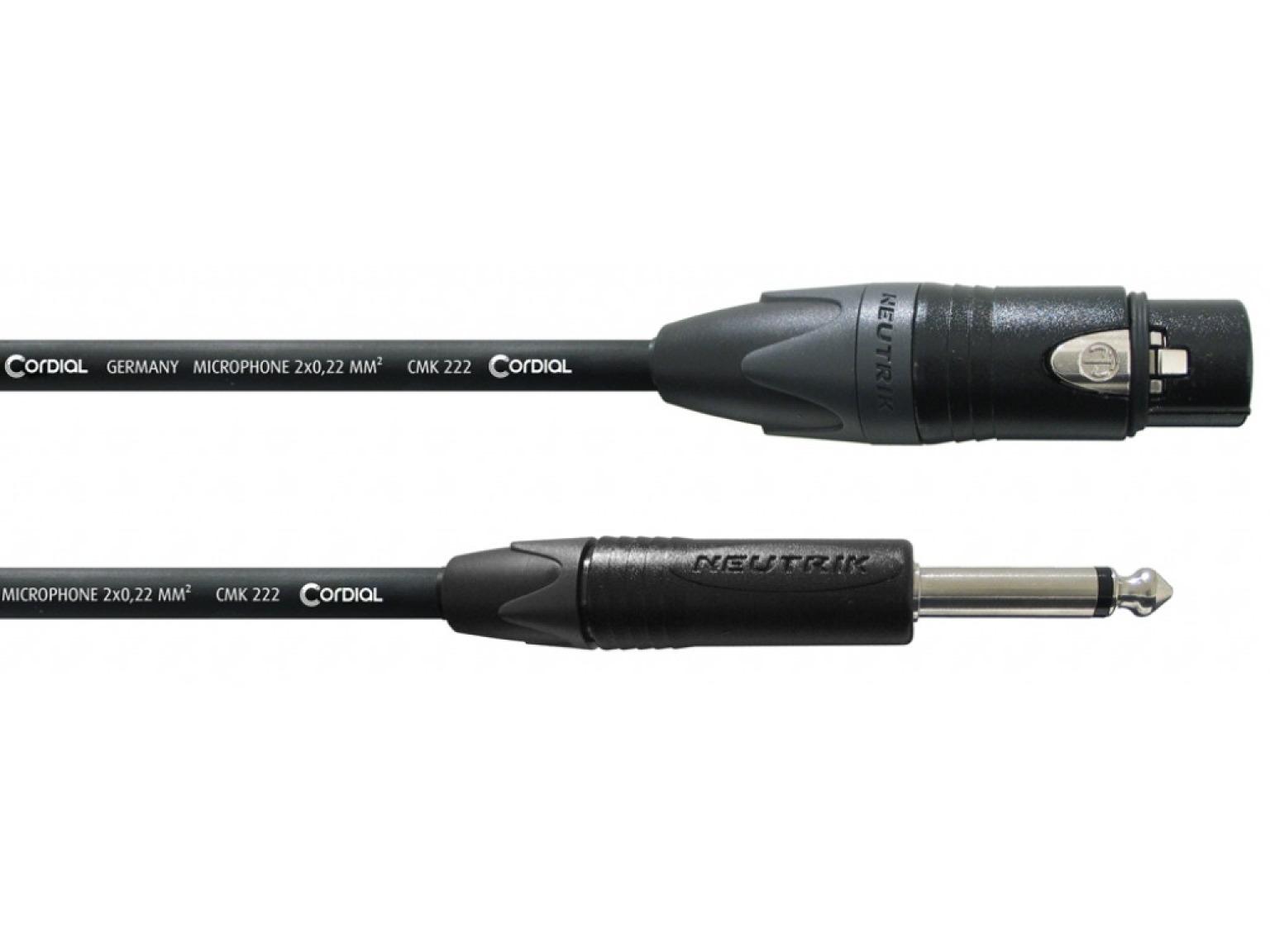 CORDIAL CPM 10 FP câble microphone, 10m, asym.