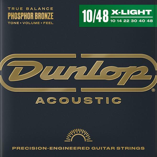 Dunlop - Ac. Set Phosphor Bronze .010-.048 Round Wound, Extra Light