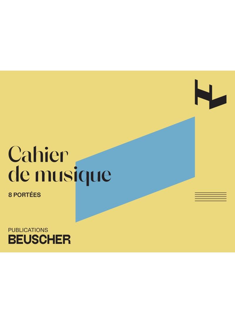 BEUSCHER S8 Cahier de musique 8 portées 20 pages
