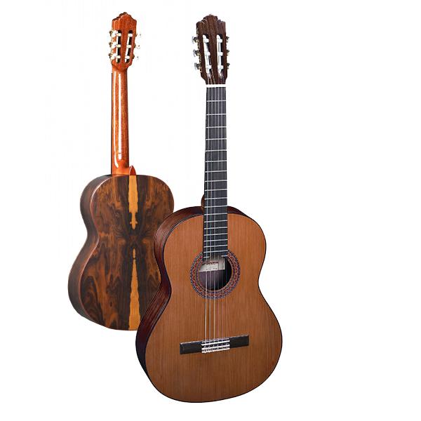 Almansa Guitarras - Almansa guitare cl. Student 424 sillet 48mm, 650mm, table en cèdre massif, dos et éclisses en ziricote, finition brillante