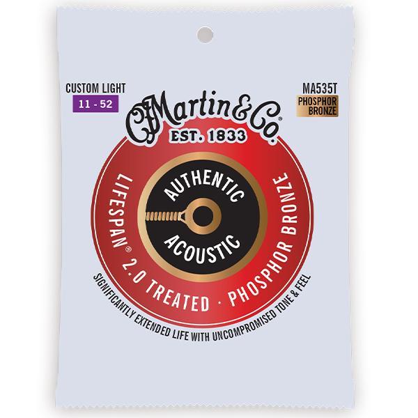 Martin - Authentic Ac., Lifespan Treated - 92/8 Phos. Bronze .011-.052 - Custom Light – Image 1