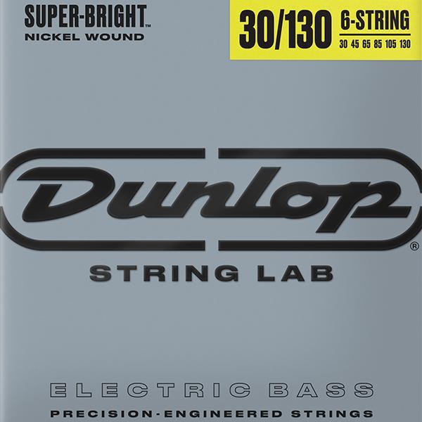 Dunlop - El. Bass 6-String .030-.130 "Super Bright" Nickel Pl. Steel R./W. Long Sc. Medium