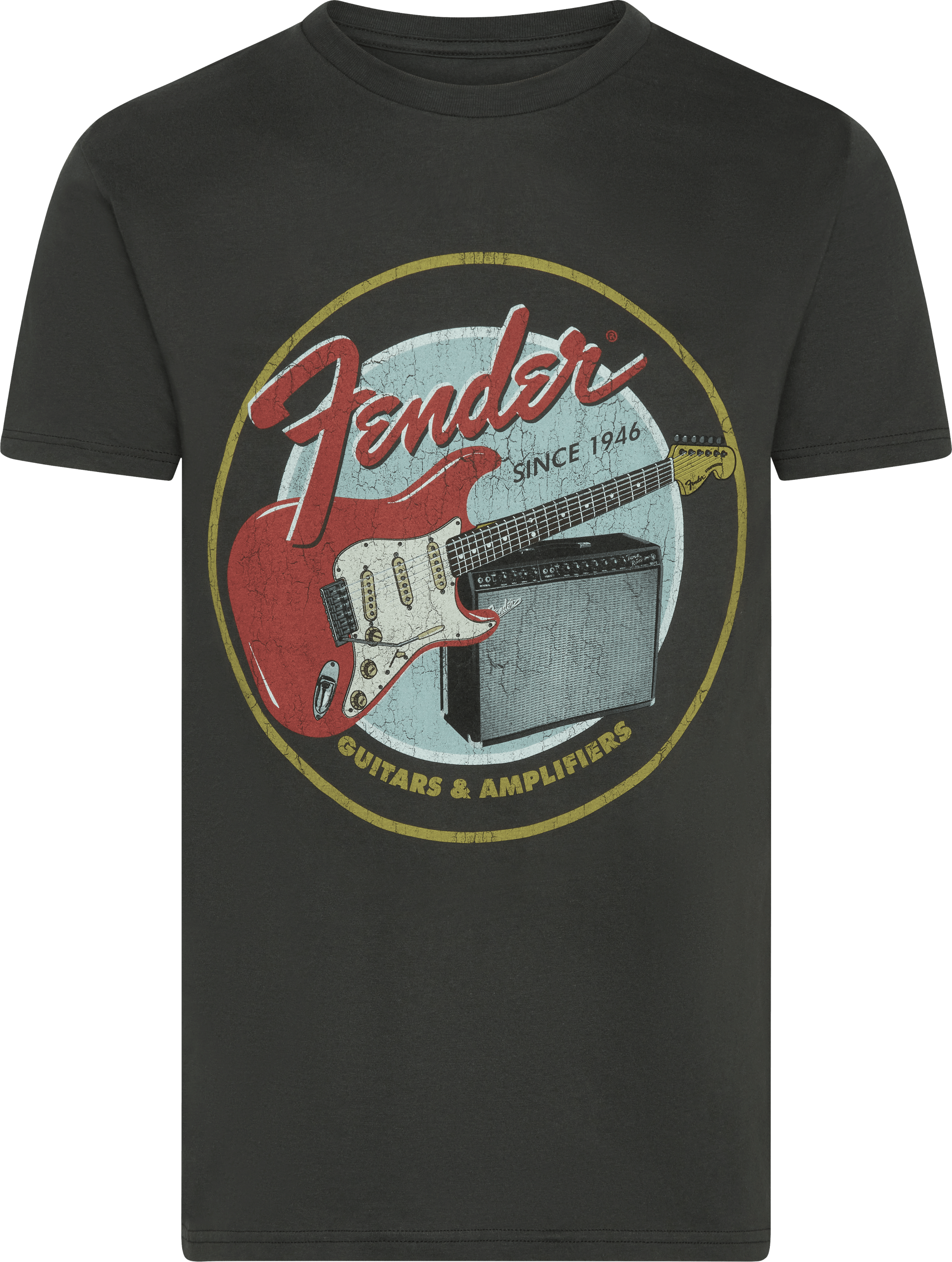 Fender Men's Clothing // Fender® 1946 Guitars & Amplifiers T-Shirt, Vintage Black, S