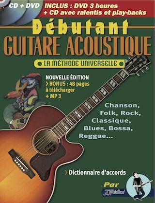 Rébillard Débutant guitare acoustique + CD + DVD - La méthode universelle