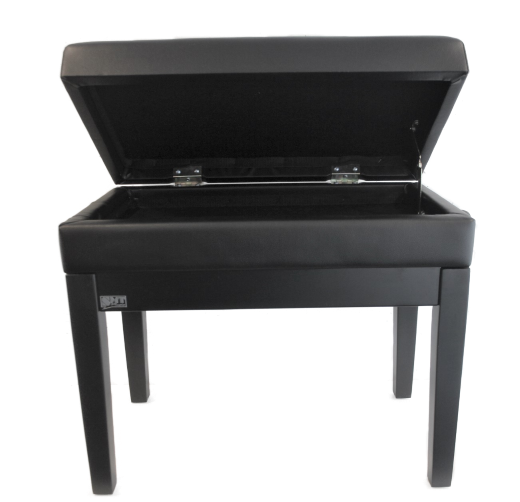 Piano Bench Black Mat Skai Top BK+Storage SMT