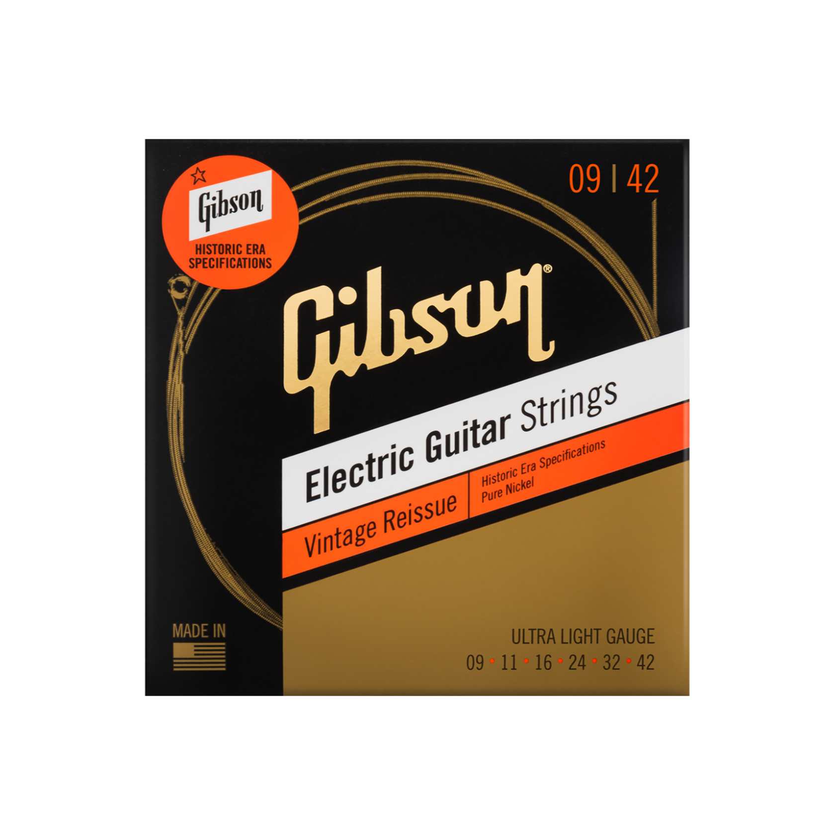 Gibson Vintage Reissue Strings 09-042 Ultra Light