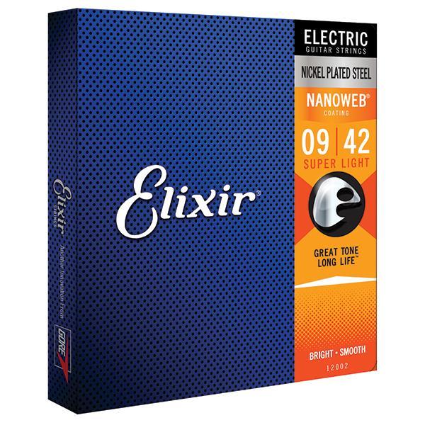 Elixir - El. NANOWEB Coating .009-.042 Nickel Plated Steel, Super Light