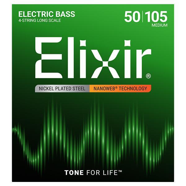Elixir - El. Bass NANOWEB Coating .050-.105 Long Scale, Medium