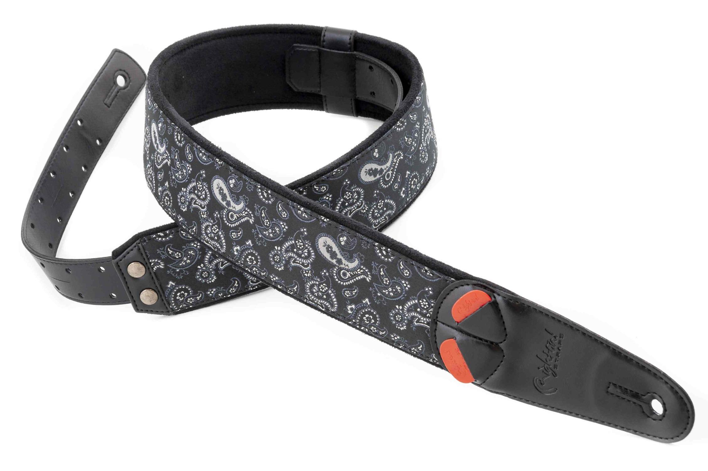 Guitar Strap Mojo Paisley Black Right On – Image 1