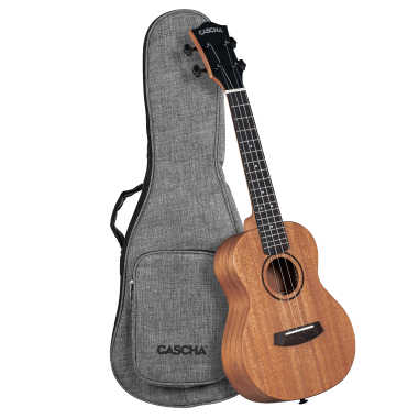 Ukulele All Solid Mahogany Concert Set + Bag CASCHA