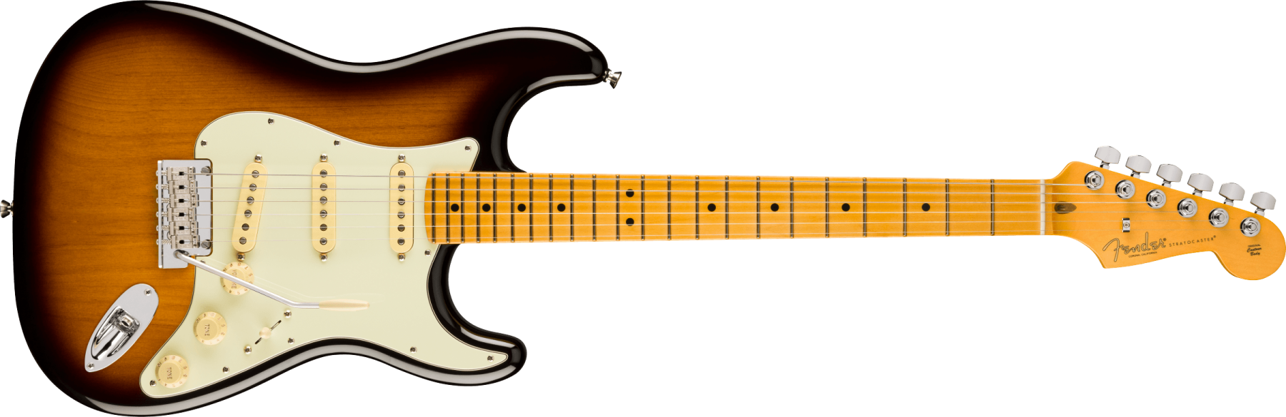 Fender Electric Guitars // American Professional II Stratocaster®, Maple Fingerboard, Anniversary 2-Color Sunburst