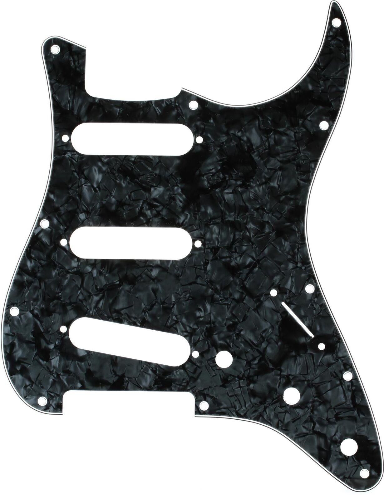 Fender Pickguards/Backplates // Pickguard, Stratocaster® S/S/S, 11-Hole Mount, Black Pearl, 4-Ply