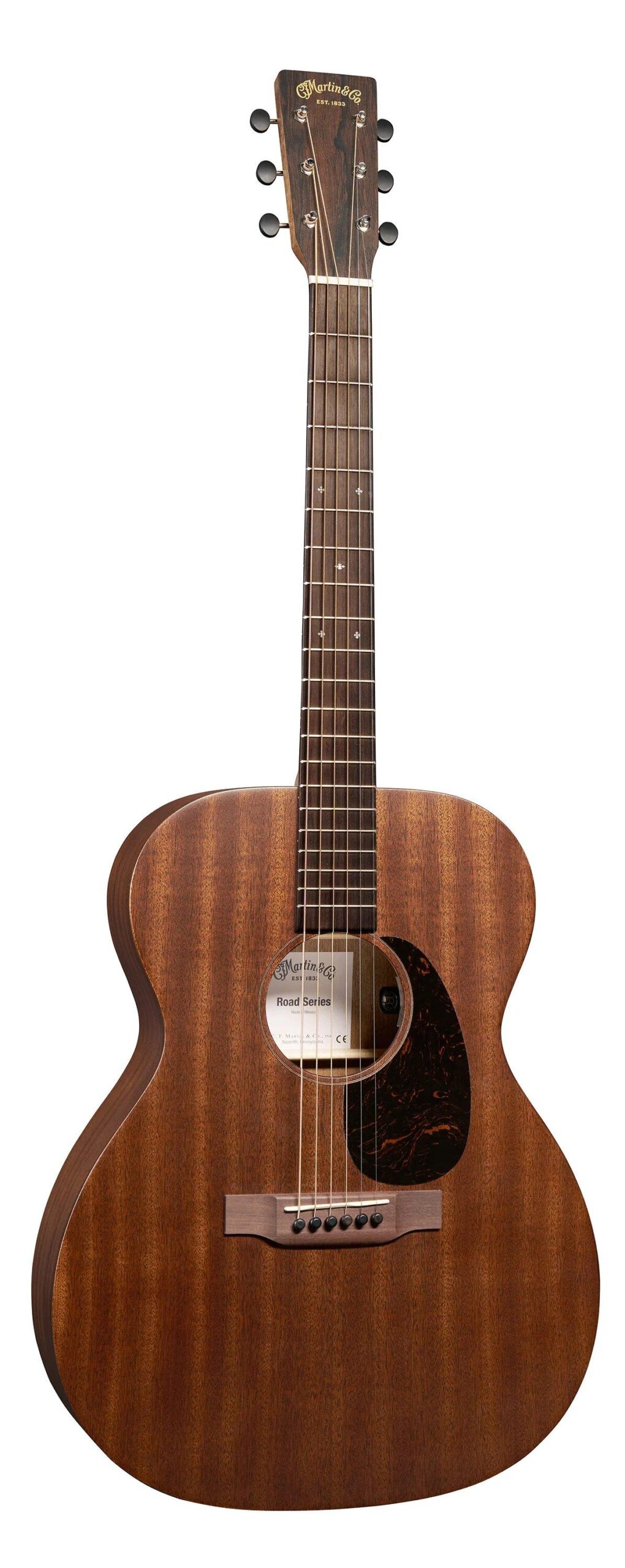 Martin Guitar, 000-10E-Retro-Sapele, Road Series Retro, MX, Solid Sapele Top, Back and Sides, Satin, Martin M1 electronics, Soft Shell Case Included – Image 1