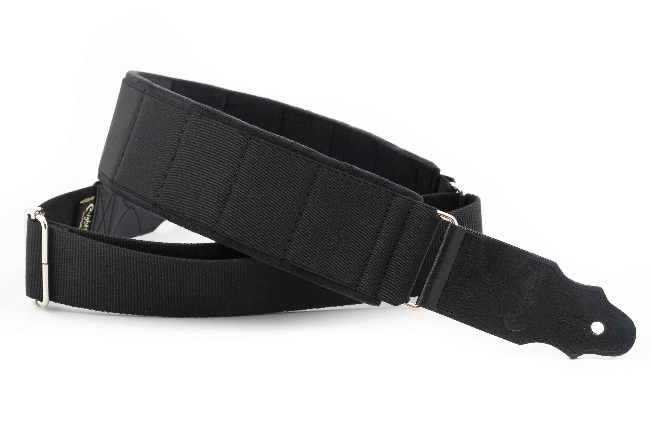 Guitar Strap Standard Plus Elastic Black Right On – Image 1