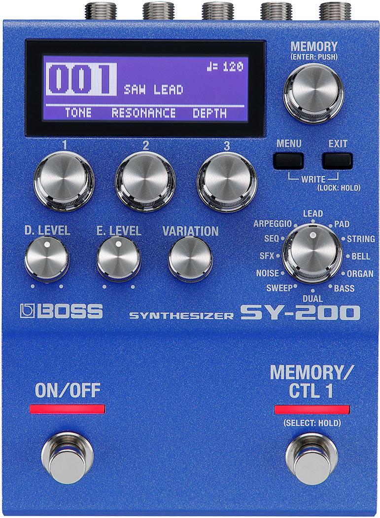 BOSS GUITAR SYNTH PROCESSOR SY-200 - POLYPHONIC GUITAR SYNTHESIZER WITH LCD DISPLAY, 128 MEMORIES, 200 SERIES PEDAL – Image 1