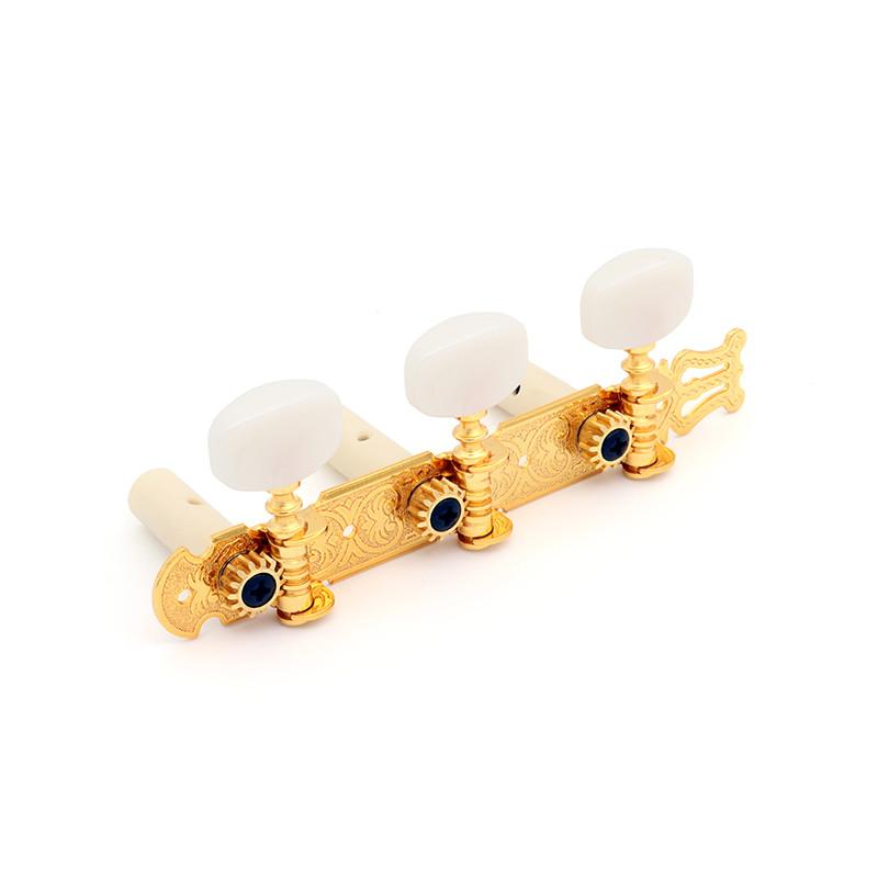 DER JUNG® MÉCANIQUES CLASSIQUE 3+3 LYRE BOUTON NACRÉ DORÉ – Image 1