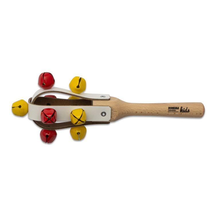 Rohema Maracas Jingle Maracas H-Pitch with 9 bells Buchenholz – Image 1