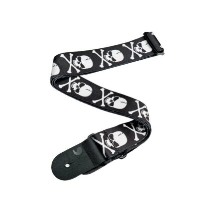 D'Addario Sangle de guitare tissée D'Addario, Cross Bone Skull