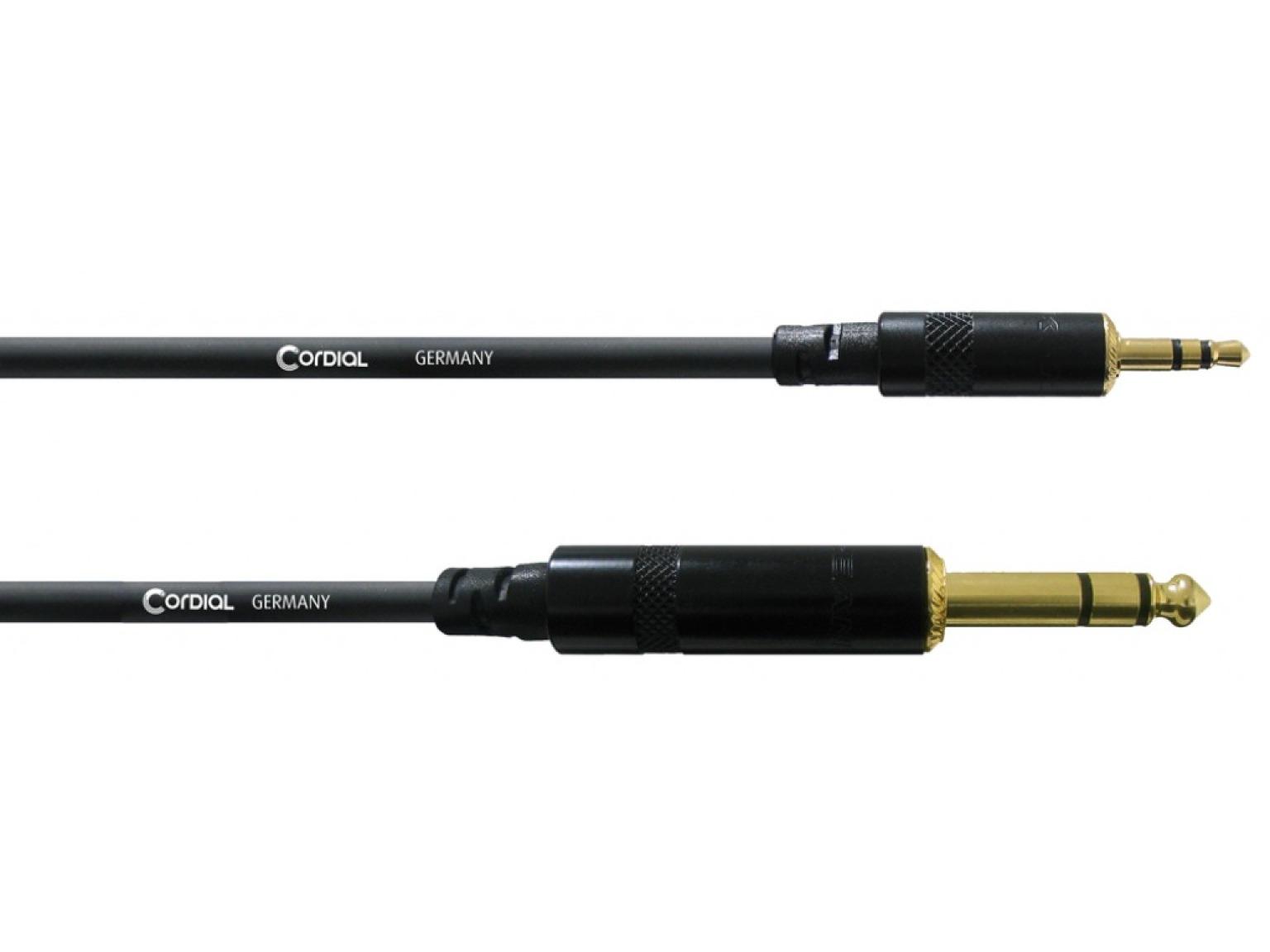 CORDIAL CFM 3 WV Studiokabel, 3m, Jack 6.3mm - Minijack 3.5mm – Image 1