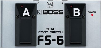 BOSS FOOT SWITCHES FS-6 - SIDE BY SIDE DUAL SWITCH (EACH SWITCHABLE BETWEEN MOMENTARY OR LATCH)