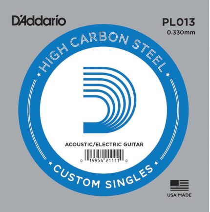 D'Addario Corde seule en acier pur pour guitare D'Addario PL013, .013