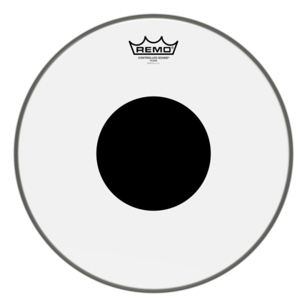 Remo CS-0312-10- CS-0312-10 Controlled Sound, 12" Clear, Black Dot