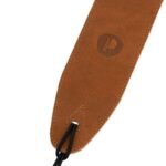 SANGLES PRODIPE GUITARES & BASSES 100% CUIR DAIN Marron – Image 2