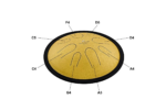 MEINL Sonic Energy 10" Compact Steel Tongue Drum ré mineur 8 notes 432 Hz doré – Image 2