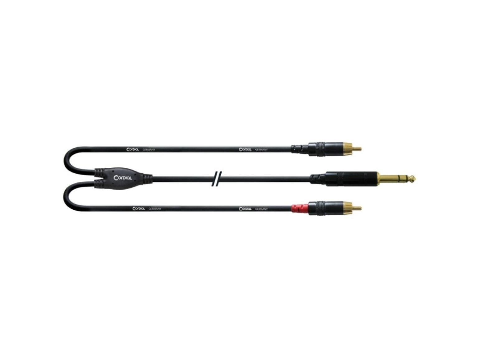 CORDIAL CFY 3 VCC câble Y, 3m, Jack - 2x RCA – Image 1