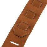 SANGLES PRODIPE GUITARES & BASSES 100% CUIR DAIN Marron – Image 3