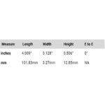 BLACK TUSQ XL® SILLET CHEVALET ACOUSTIQUE BRUT 101.8 x 3.3 x 12.9mm – Image 2