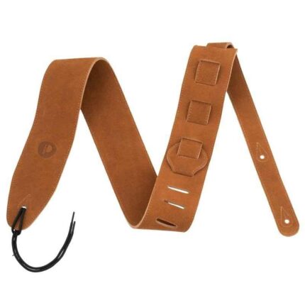 SANGLES PRODIPE GUITARES & BASSES 100% CUIR DAIN Marron