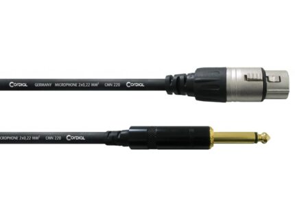 CORDIAL CCM 5 FP câble microphone XLRf - Jack, 5m, noir