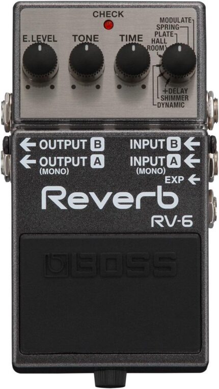 BOSS DELAY / REVERB RV-6 - COMPACT REVERB WITH 8 MODES