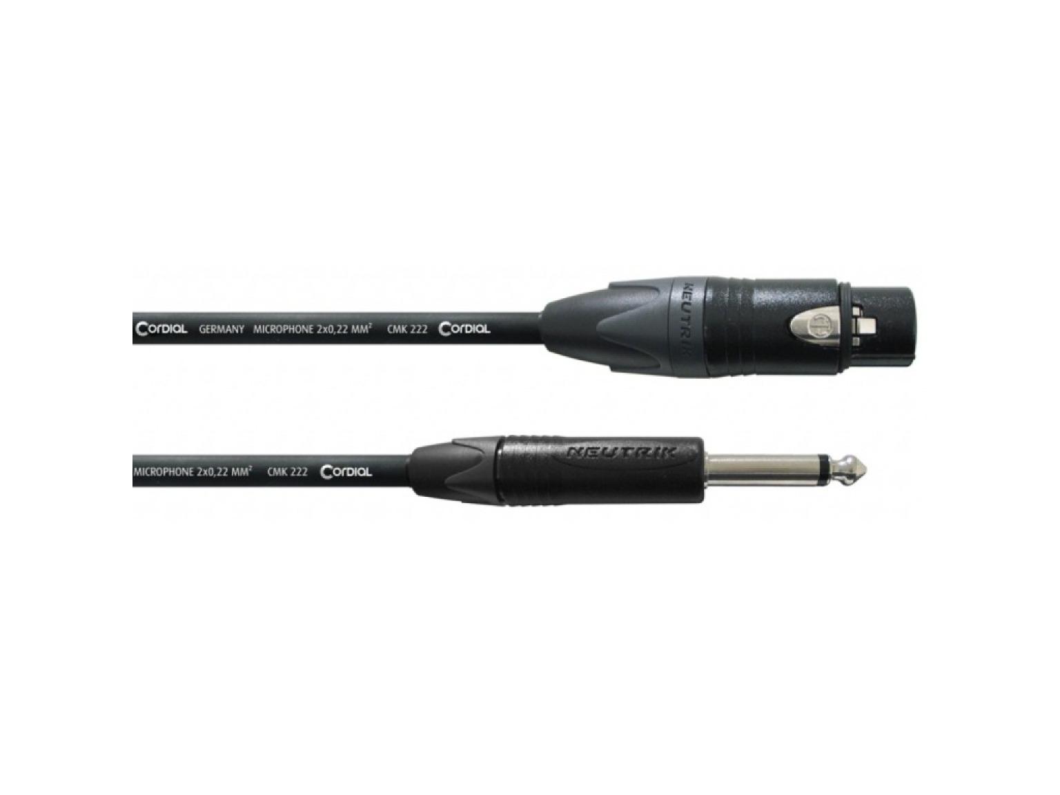 CORDIAL CPM 2.5 FP câble micro, 2.5m XLRf - Jack asym. – Image 1
