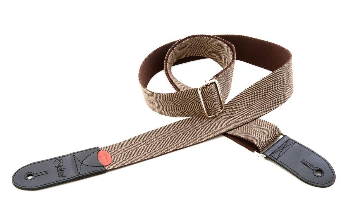 Guitar Strap Road Runner Brighton Brown Right On – Image 1