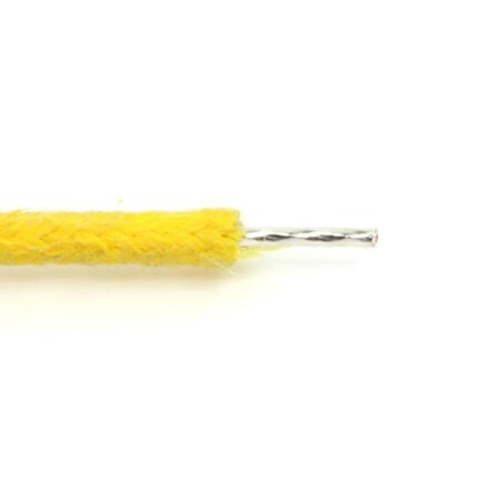 FIL DE CÂBLAGE "PUSH BACK" 22AWG TISSU JAUNE (1m)