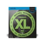 D'Addario Cordes en nickel pour basse 5 cordes D'Addario EXL165, Custom Light, 45-135, cordes longues
