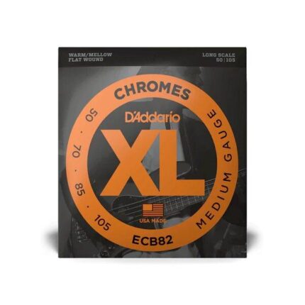 D'Addario Cordes pour basse D'Addario Chromes ECB82, Medium, 50-105, cordes longues