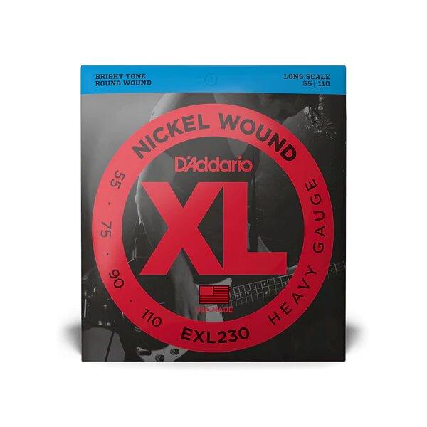 D'Addario Cordes en nickel pour basse D'Addario EXL230, Heavy, 55-110, cordes longues – Image 1