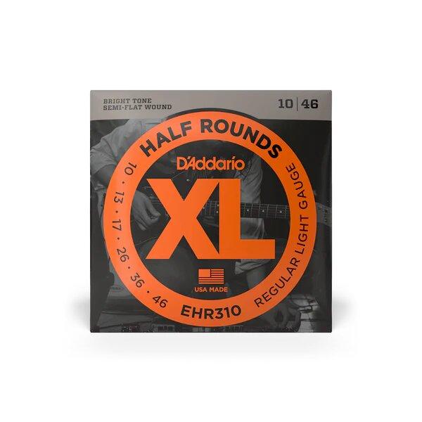 D'Addario Cordes à filet demi-rond pour guitare électrique D'Addario EHR310, Regular Light, 10-46 – Image 1