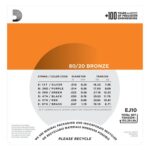 D'Addario Cordes en bronze pour guitare acoustique D'Addario EJ10, Extra Light, 10-47 – Image 3