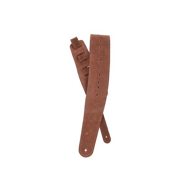 D'Addario Sangle de guitare en cuir perforé D'Addario, Honey Suede Apache – Image 1
