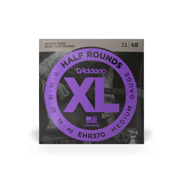 D'Addario Cordes à filet demi-rond pour guitare électrique D'Addario EHR370, Medium, 11-49 – Image 1