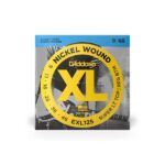 D'Addario Cordes en nickel pour guitare électrique D'Addario EXL125, Super Light Top/Regular Bottom, 9-46, 1 Jeux