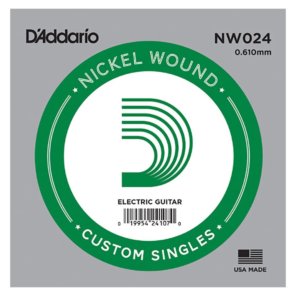 D'Addario Corde seule avec filet en nickel pour guitare électrique D'Addario NW024, .024 – Image 1